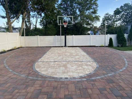 Basketball Court Built With Nicolock Pavers East Northport Long Island NY Basketball Court Built With Nicolock Pavers East Northport Long Island NY