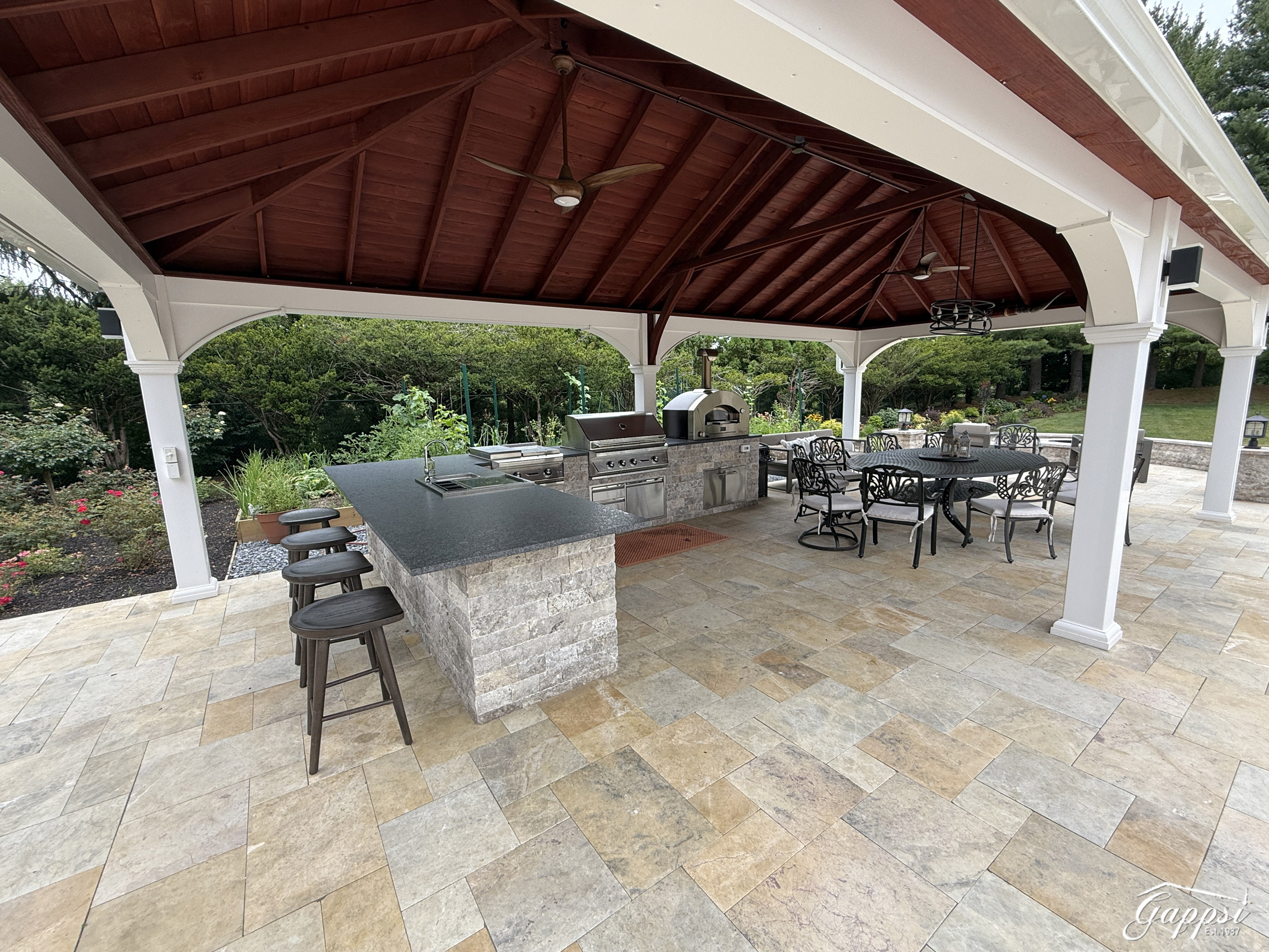 Gunite Pool and Backyard Renovation in Upper Brookville, NY Gunite Pool and Backyard Renovation in Upper Brookville, NY